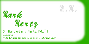 mark mertz business card